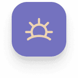 Setting sun icon for Evening Unwind